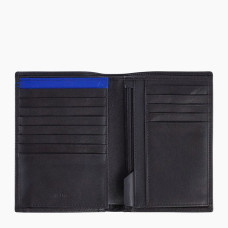 Le Tanneur Martin Grand Vertical Wallet 2 Flaps Black