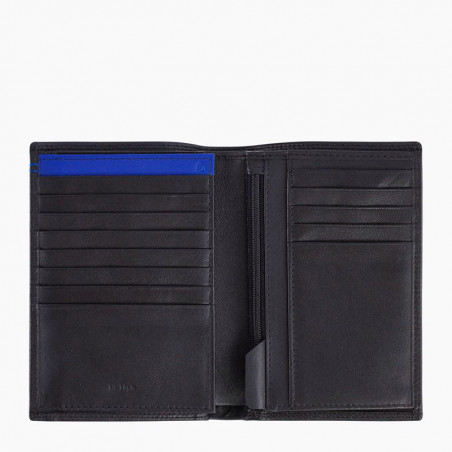 Le Tanneur Martin Grand Vertical Wallet 2 Flaps Black