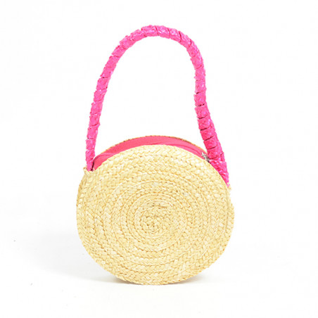 Le Voyage en Panier Marquerite Child Round Fuchsia Basket