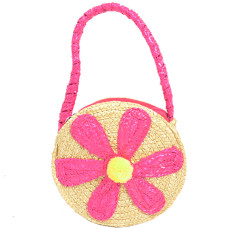 Le Voyage en Panier Marquerite Child Round Fuchsia Basket