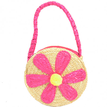 Le Voyage en Panier Marquerite Child Round Fuchsia Basket