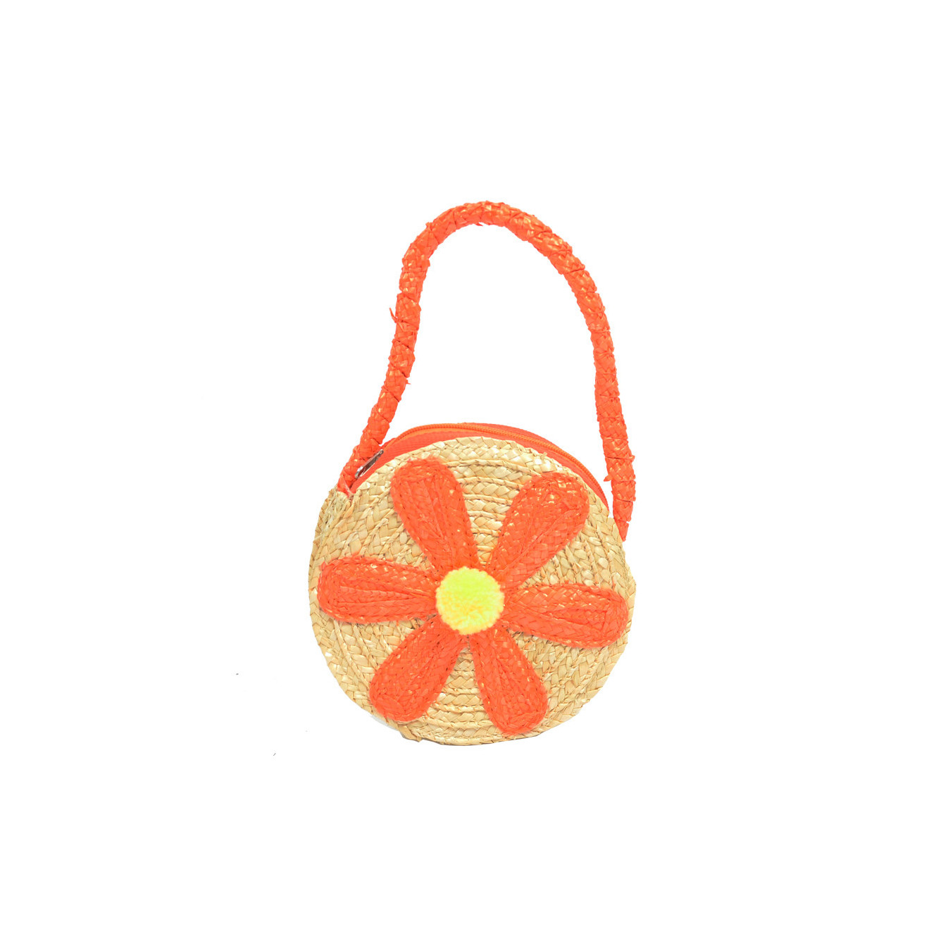 Le Voyage en Panier Marquerite Child Round Orange Basket