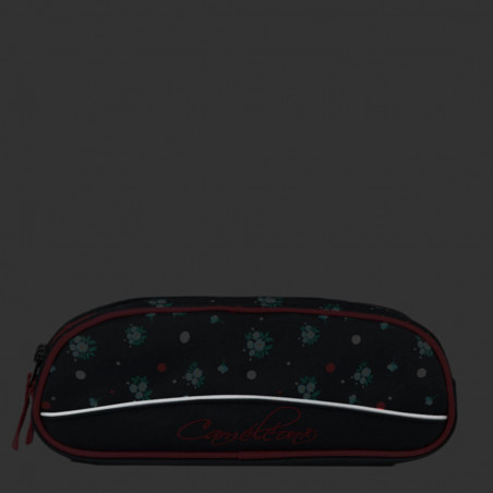 Chameleon Double Compartment Pencil Case Actual Blue Small Flowers