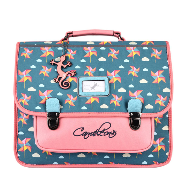 Camaleon Retro 38cm School Bag Green Windmill