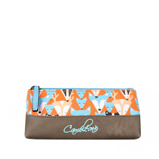 Chameleon Retro Grey Fox Pencil Case