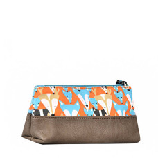 Chameleon Retro Grey Fox Pencil Case