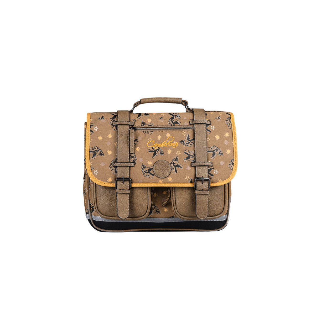Chameleon Vintage Urban Boy School Bag 38cm Yellow Dino