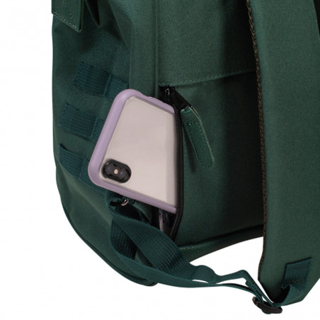 Cabaïa Medium Montreal Sac à Dos 13" Vert de dos avec pochette