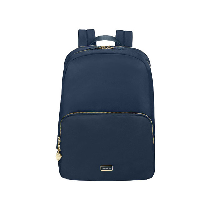 Samsonite Karissa Biz Sac À Dos PC 15.6″ 2 Compartiments Midnight Blue de face
