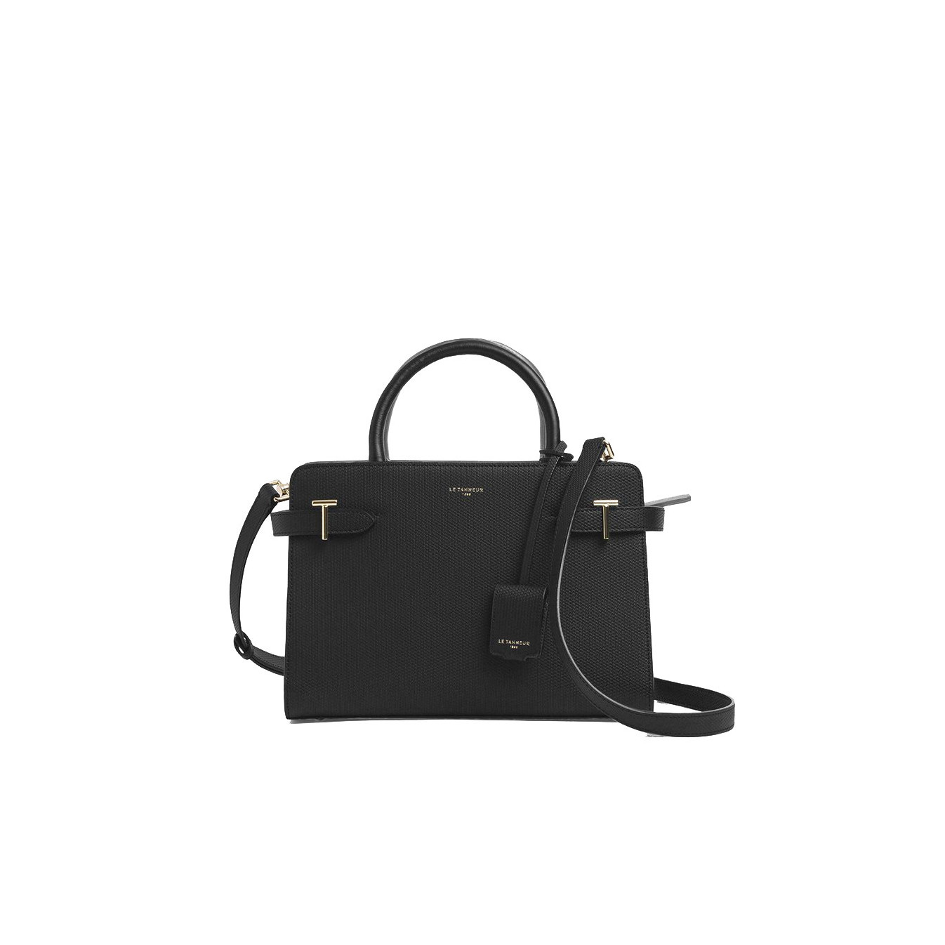 Le Tanneur Emilie Medium Leather Handbag in Black