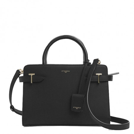 Le Tanneur Emilie Medium Leather Handbag in Black
