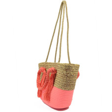 Bohemian Basket Tote Bag 6588 Rose