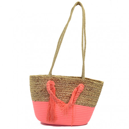 Bohemian Basket Tote Bag 6588 Rose