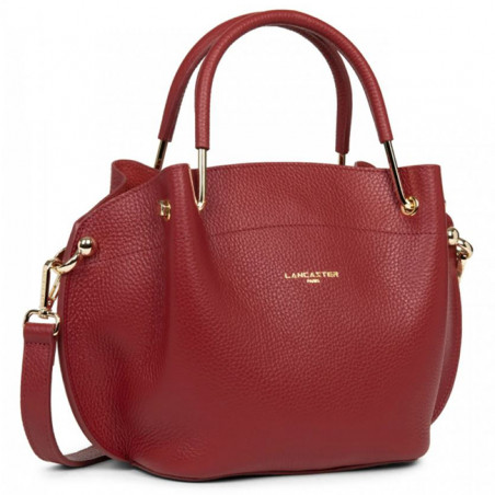 Lancaster Foulonne Double Handbag Louisa 470-18 Carmine In Blush