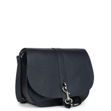 Lancaster Foulonne Double Sac Besace 470-35 Blue In Silver