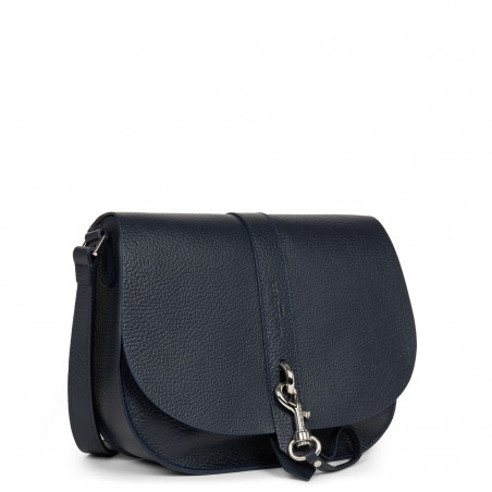 Lancaster Dune Sac Besace 470-22 Bleu In Argent de biais