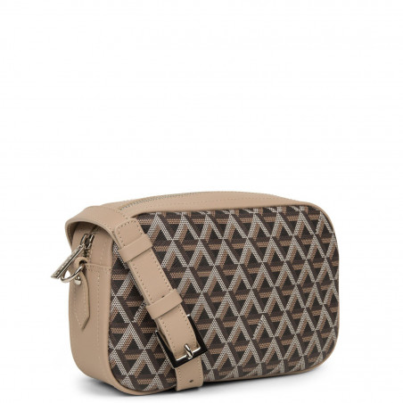 Lancaster Ikon Crossbody Bag 418-15 Nude Brown