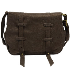 Mila Louise Bess Lizard Crossbody Bag Coffee