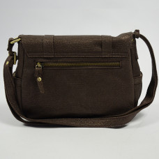 Mila Louise Bess Lizard Crossbody Bag Coffee