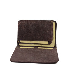 Mila Louise Ory Lezard Porte Cartes Bleu Purple ouvert