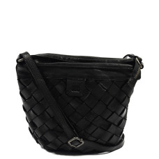 Biba Lewisburg Woven Bucket Bag LEI2L Negro