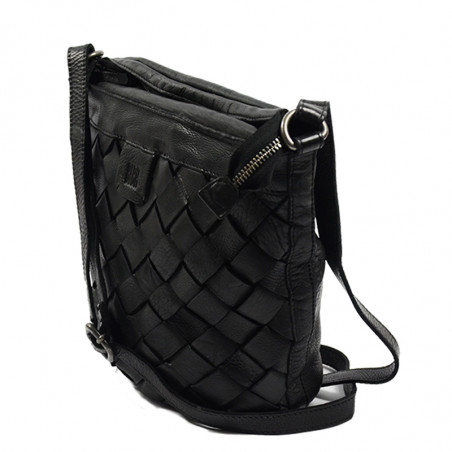 Biba Lewisburg Woven Bucket Bag LEI2L Negro