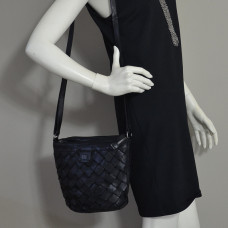 Biba Lewisburg Woven Bucket Bag LEI2L Negro