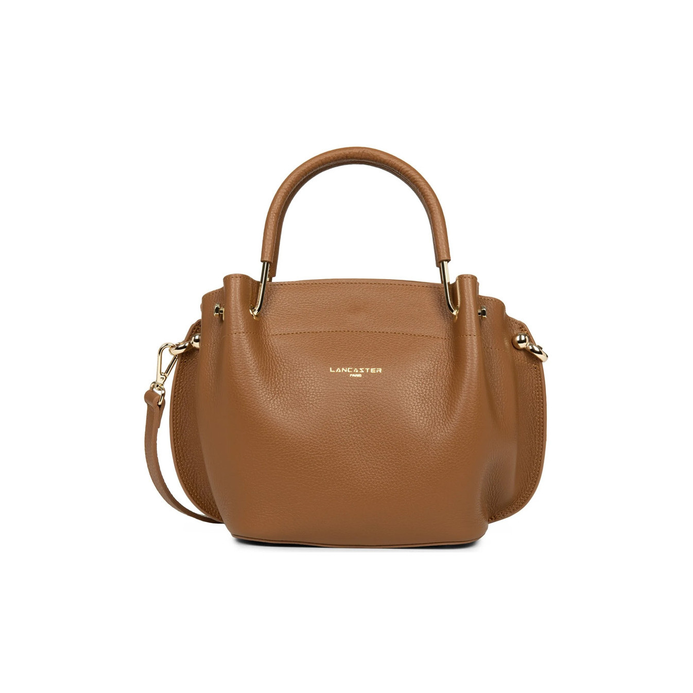 Lancaster Foulonne Double Handbag Louisa 470-18 Camel In Orange