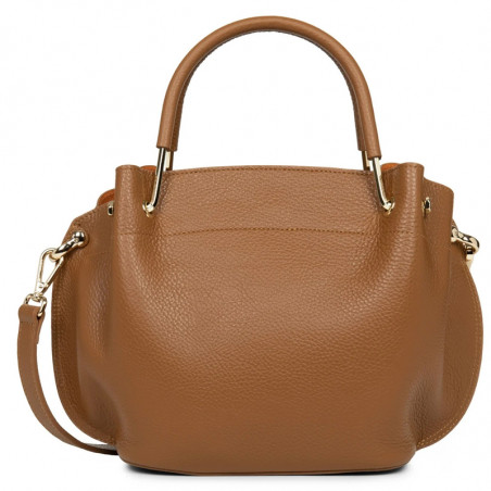Lancaster Foulonne Double Handbag Louisa 470-18 Camel In Orange