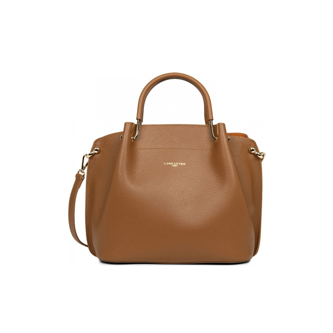 Lancaster Foulonne Double Large Handbag Louisa 470-19 Camel In Orange