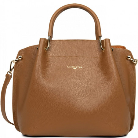 Lancaster Foulonne Double Large Handbag Louisa 470-19 Camel In Orange