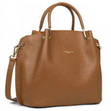 Lancaster Foulonne Double Large Handbag Louisa 470-19 Camel In Orange