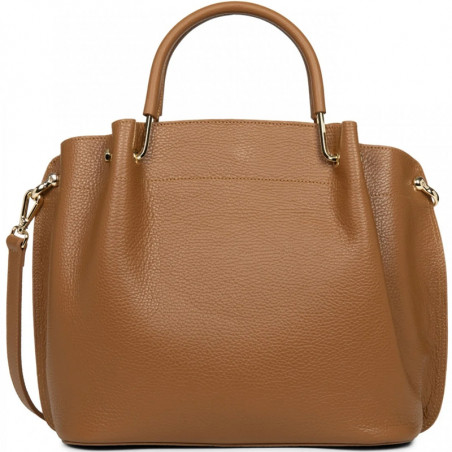 Lancaster Foulonne Double Large Handbag Louisa 470-19 Camel In Orange