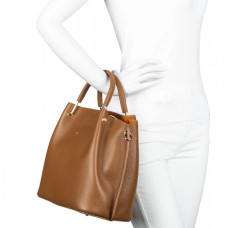 Lancaster Foulonne Double Large Handbag Louisa 470-19 Camel In Orange
