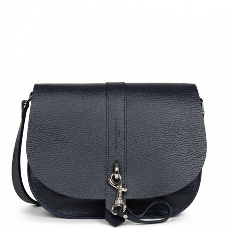 Lancaster Foulonne Double Sac Besace 470-35 Blue In Silver