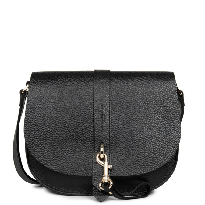 Lancaster Foulonne Double Shoulder Bag 470-35 Black In Nude