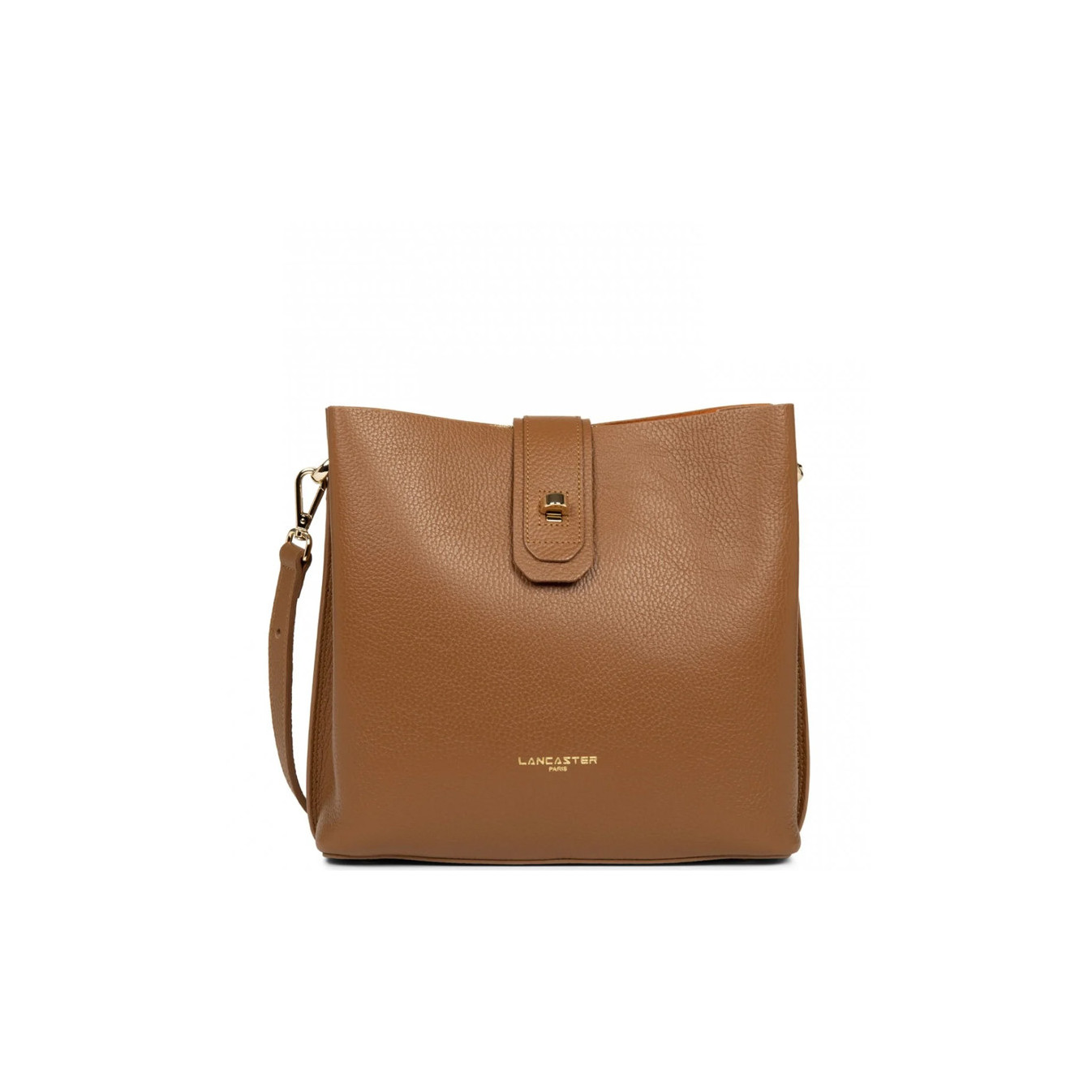 Lancaster Foulonné Double Bucket Bag 470-44 Camel In Orange