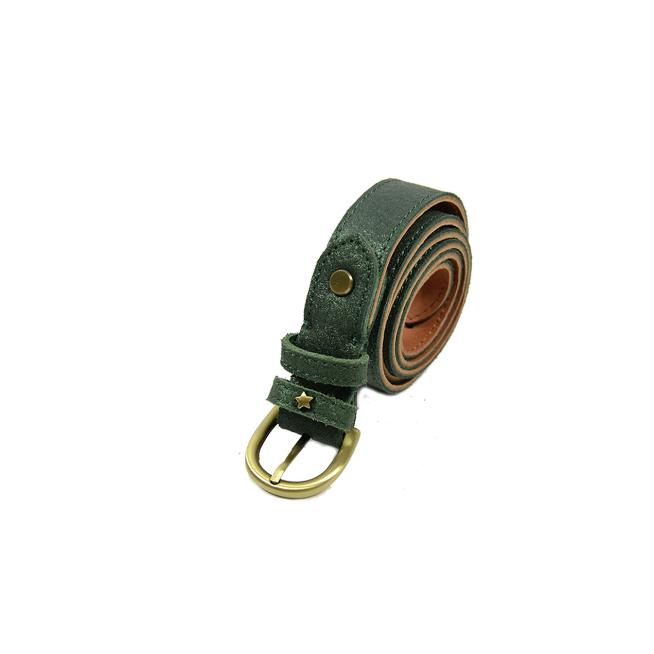 Mila Louise Pallas NG Leather Belt Adjustable Green Size M