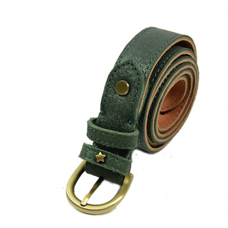 Mila Louise Pallas NG Leather Belt Adjustable Green Size M