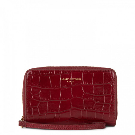 Lancaster Exotic Croco Iridescent Companion Wallet Crocodile Leathe...