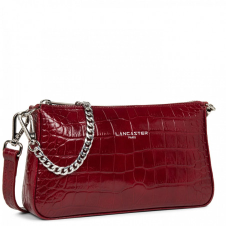 Lancaster Exotic Croco Small Tote Bag 426-83 Carmine