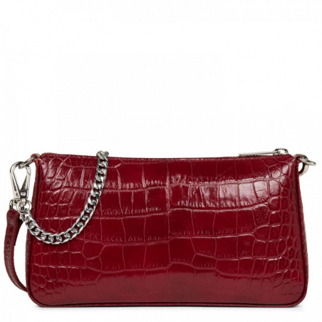Lancaster Exotic Croco Petit Sac Trotteur 426-83 Carmin dos