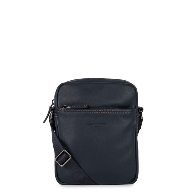 Lancaster Soft Vintage Men Pouch 320-14 Navy Camel
