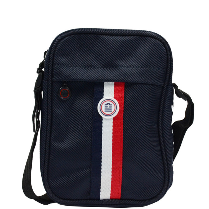 Serge Blanco Blue White Red Shoulder Pouch Navy