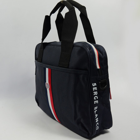 Serge Blanco Blue White Red Laptop Bag BWR41002 Navy