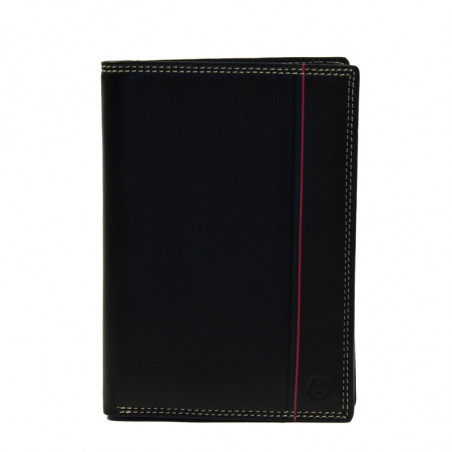 Serge Blanco Vancouver Large Leather Wallet VAN21013 Black