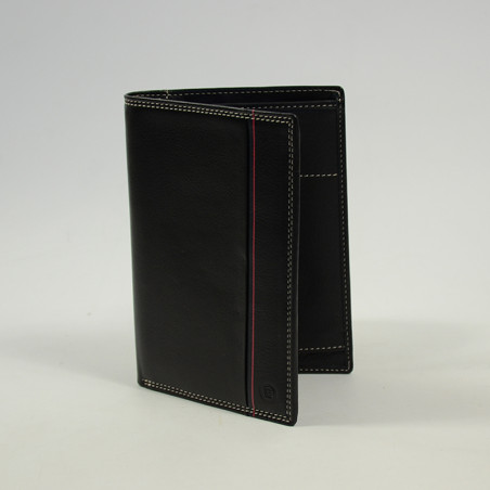 Serge Blanco Vancouver Large Leather Wallet VAN21013 Black