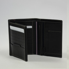 Serge Blanco Vancouver Large Leather Wallet VAN21013 Black