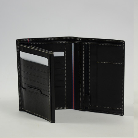 Serge Blanco Vancouver Large Leather Wallet VAN21013 Black