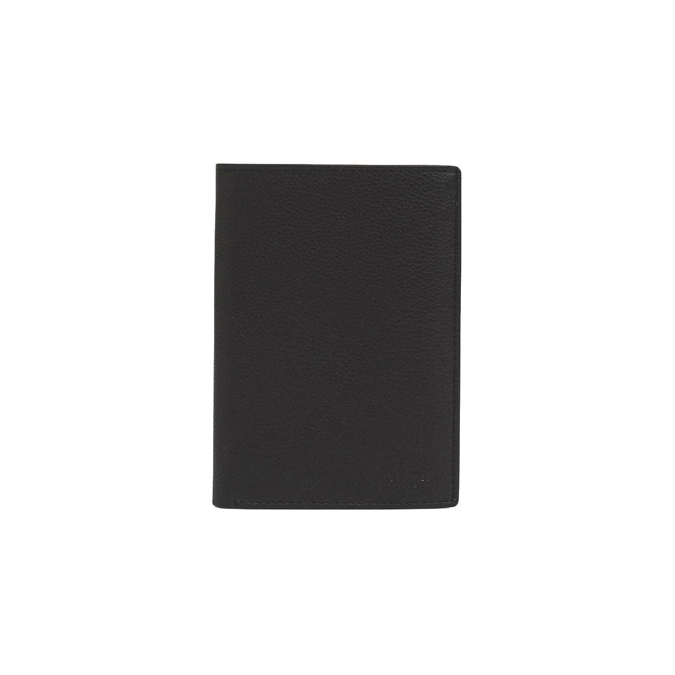 Le Tanneur Charles Medium Wallet 2 Flaps Grained Leather Black Le ...